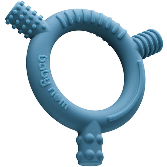 'The Gnaw-some Nibbler' - Baby Teething Ring in Ocean