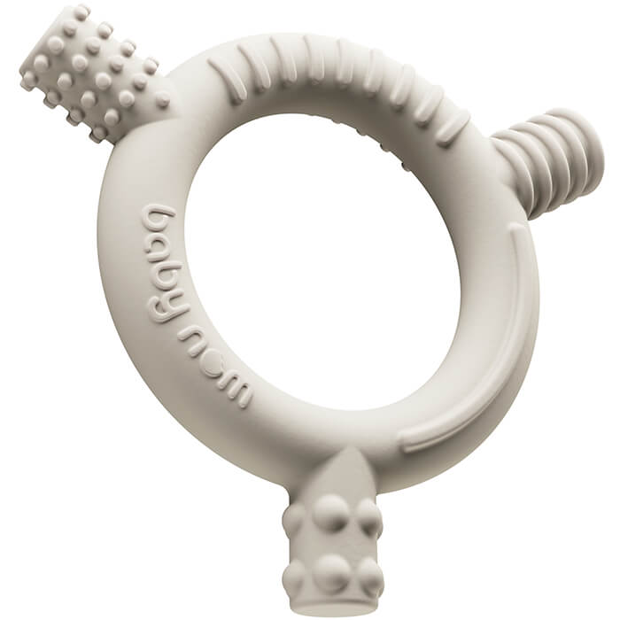 'The Gnaw-some Nibbler' - Baby Teething Ring in Cream