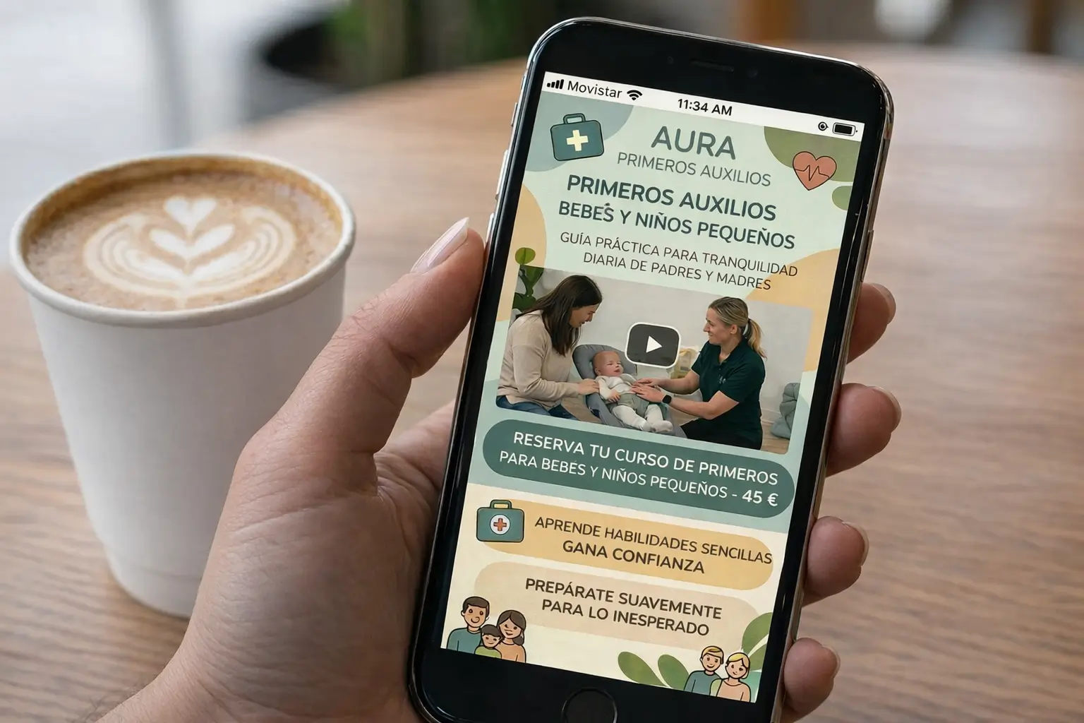 Bebé comiendo en su trona durante la alimentación complementaria