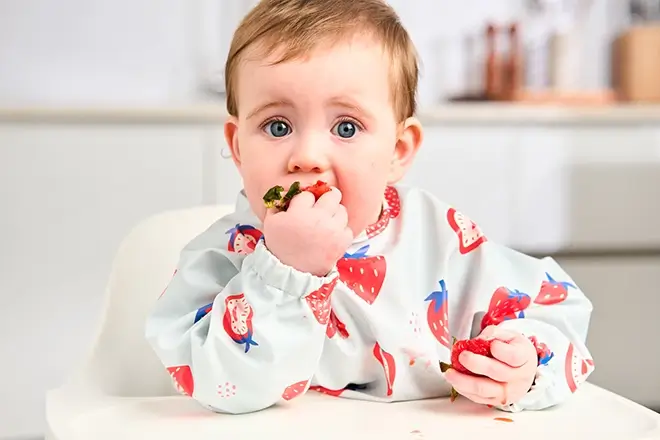 Long-sleeve feeding bibs by Nombear