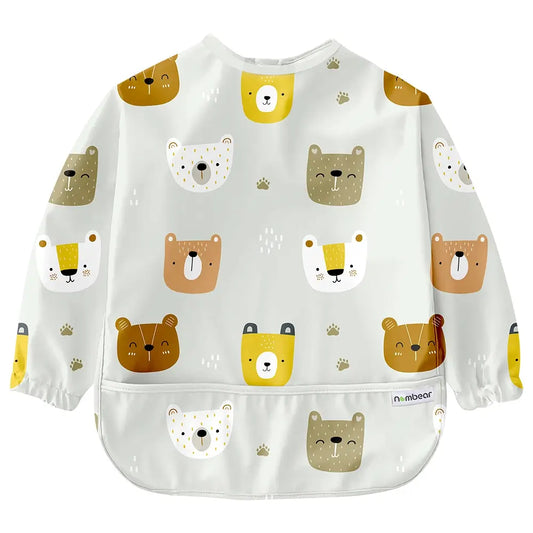 'Bears' Baby Feeding Bib with Long Sleeves