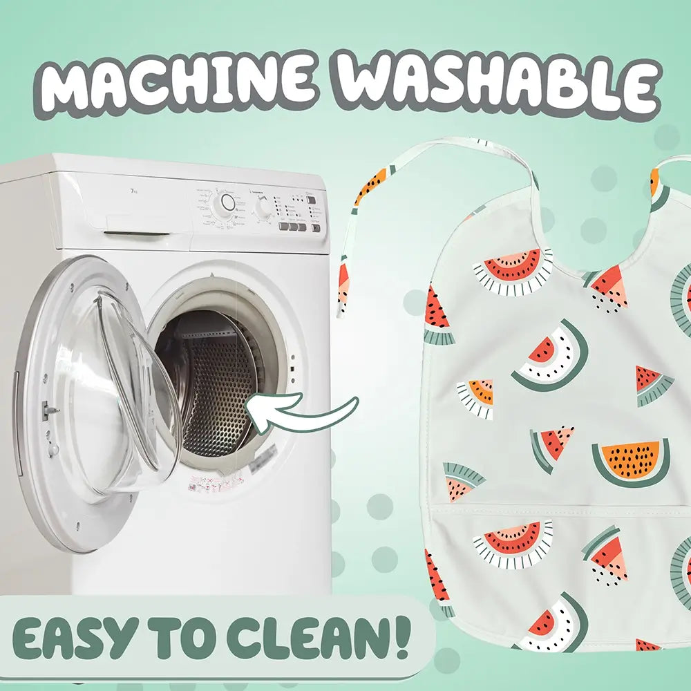 Watermelons Design Baby Bib. Machine Washable, Easy to Clean.